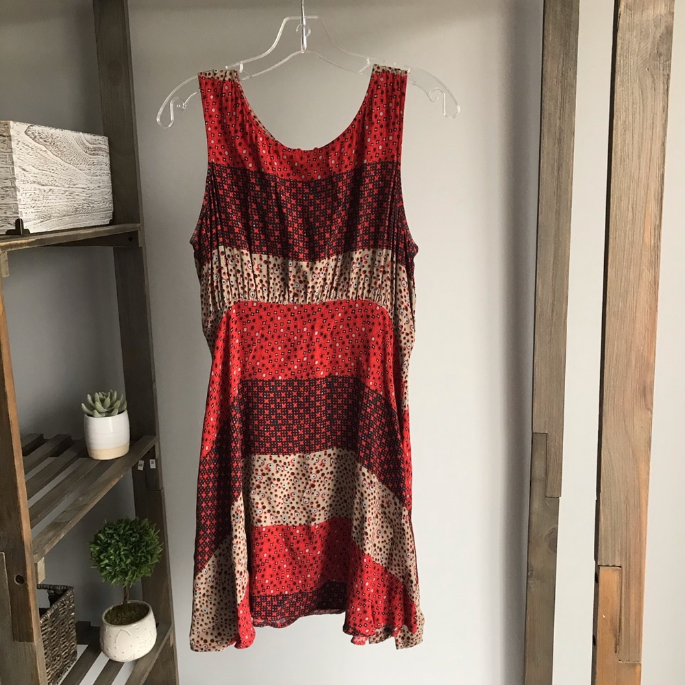 Free People Sundress Colors Red,